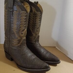 Vallejo Dark Brown Western Cowboy Boots